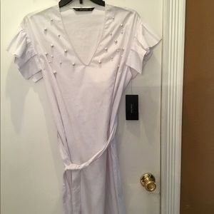 New Zara embroidered dress size xs